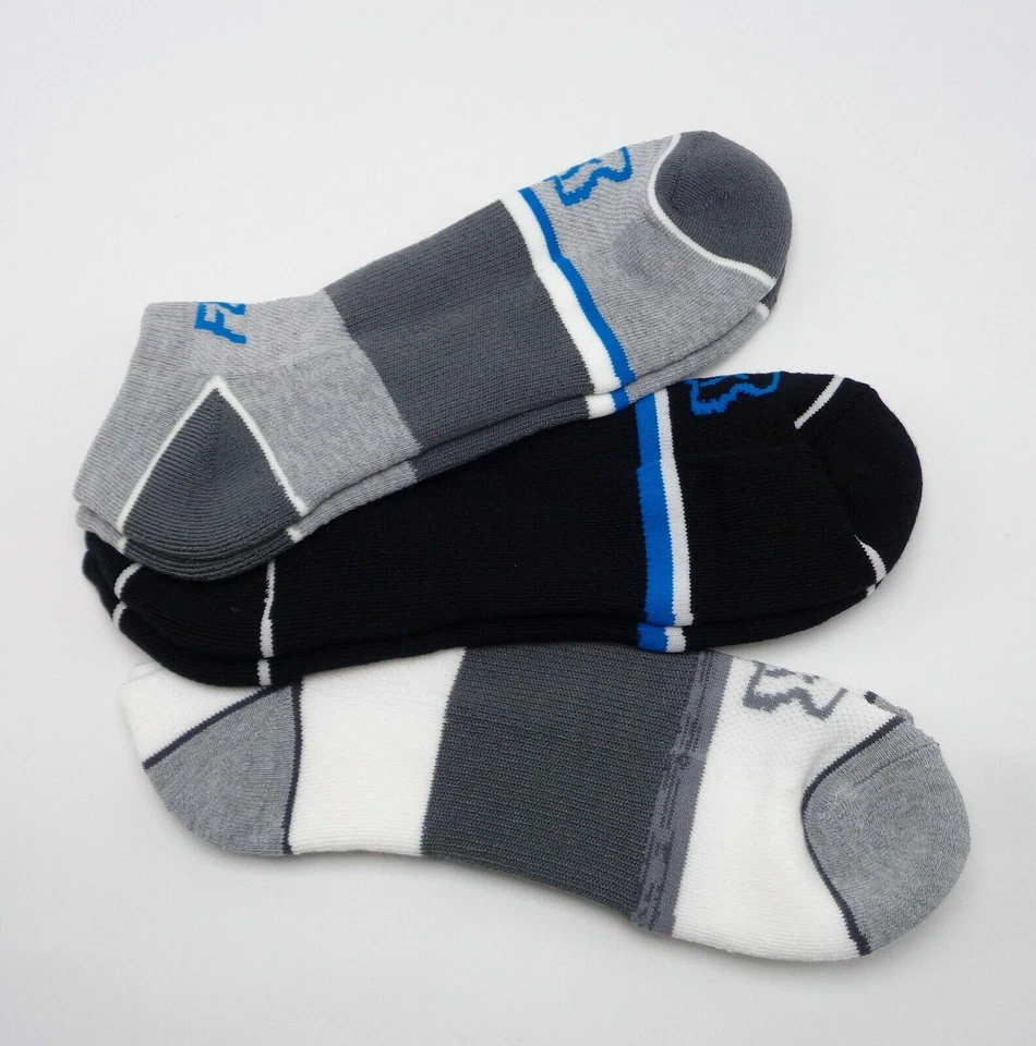 Paquete de 3 calcetines Fox Racing Tech No Show para hombre L/XL gris jaspeado Foto 3 de 4