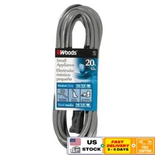 16 Gauge 20 Ft SVT Extension Cord Small Appliance Medium Duty 2 Prong Flexible