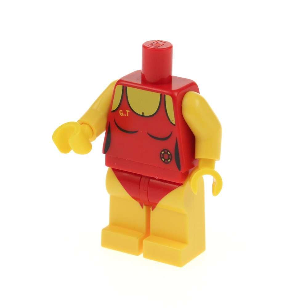 1x LEGO Minifigure Torso & Legs Series 2 Lifeguard col024 970c03pb10 973pb0710