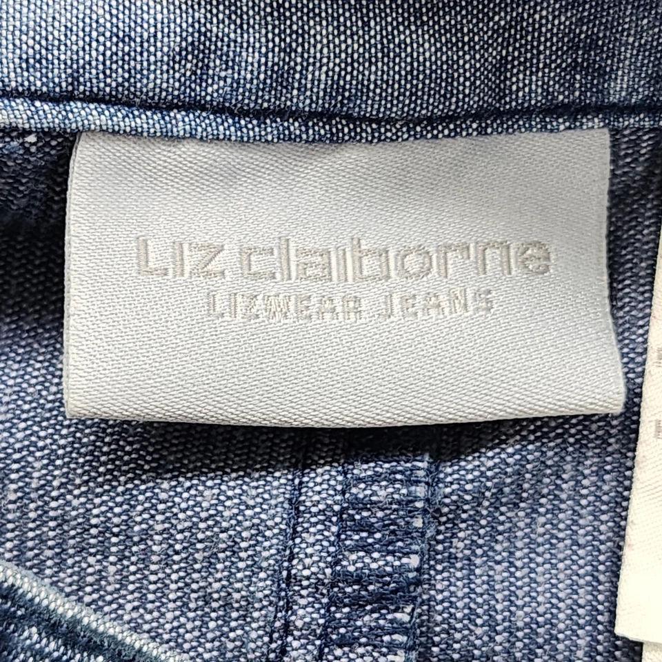 Falda lápiz cintura hebilla pana Liz Claiborne vintage años 90 talla 4 azul preppy Foto 3 de 4