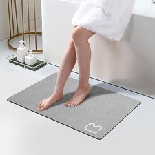 Diatomaceous earth bath mat non slip quick dry