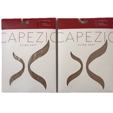 Lot of 2 Capezio Ultra Soft Footed Tights 1915X Nude Tan Beige Girls size 2-6