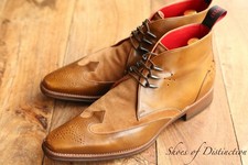 Jeffery West Tan Brown Suede Leather Chukka Boots Men's UK 7 US 8 EU 41