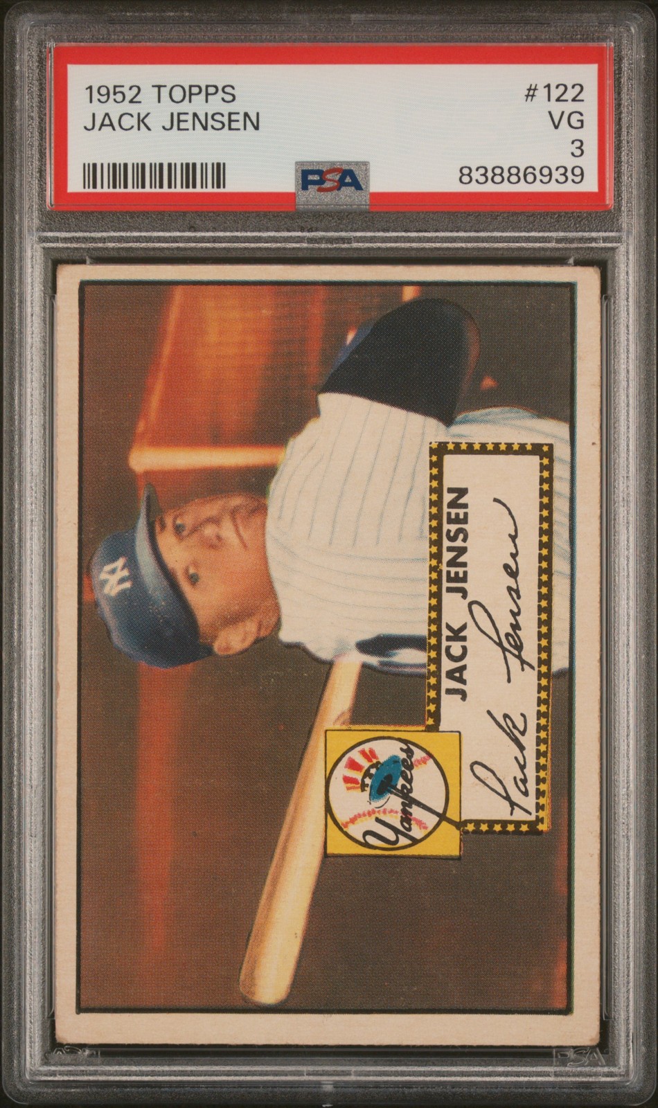 1952 TOPPS #122 JACK JENSEN PSA 3