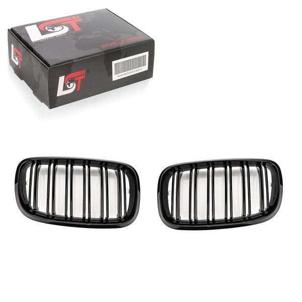 Nieren Ziergitter KüHlergrill Doppelsteg Schwarz Glanz FüR BMW X6 E71 E72 M50-image