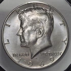 1969 D Kennedy Half Dollar BU Uncirculated Mint State 40% Silver 50c US Coin