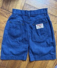 Boys western Wear Vintage BROOKS pinstripe Jorts 80  s-90  s Size 5/6 USA