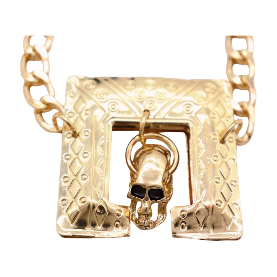 Women / Men 2PCS Gold Metal Boot Chain Bracelet Shoe Anklet Skeleton Skull Charm Foto 2 de 4