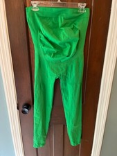 Blanqi Everyday Maternity Leggings Womens Size XL Belly Support neon Green