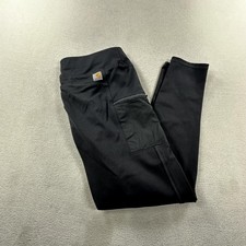 Carhartt Pants Womens Large Black Force Lightweight Utility Leggings Pockets