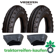 2x 6,00-16 6PR Vredestein Reifen +2x Schlauch TR15, Traktor, Schlepper, AS-Front