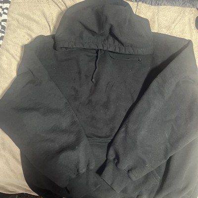 Supreme Satin Appliqué Hooded Sweatshirt (FW25) - Black - Small