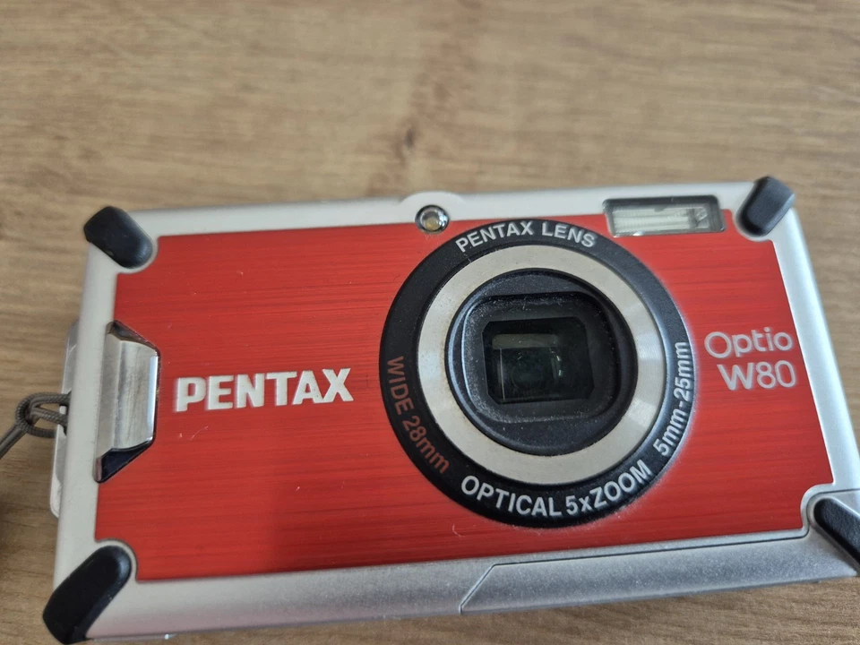 Pentax Optio W80 Digital Kamera rot 12 Megapixel vintage 2009 - Bild 4 von 4