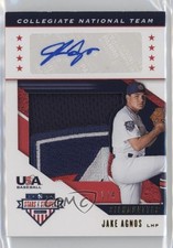 2019 USA Baseball Stars & Stripes Silhouettes Signatures 1/4 Jake Agnos Auto s3g