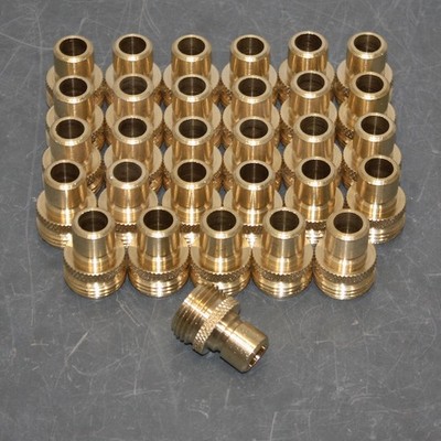 (30) Dixon Garden Hose Male Quick Disconnect Fitting 500QCM, 3/4'' GHT, Brass