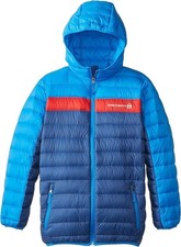 Free Country Boys Packable Hooded Jacket, Blue   Small