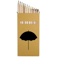 12 x 'Umbrella' Long 178mm Coloured Pencils / Pencil Set PE00060195 