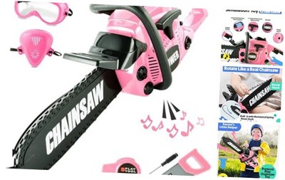  Toy Chainsaw - Construction Toy Power Tools with Realistic Sounds, Goggles 