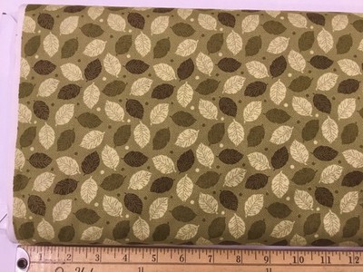 Paintbrush Studios Classic Yellow Leaves Fabric # 20-7852 Green - Per Yard