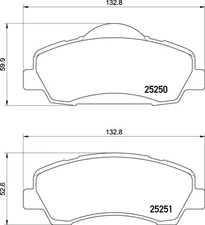 Brake Pad Set, Disc Brake Brembo P61138