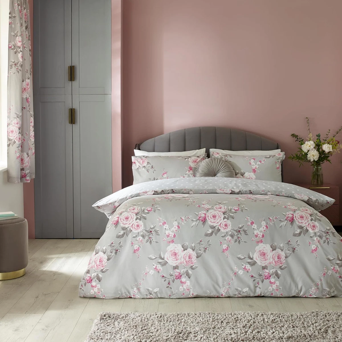 Bedlam Set Copripiumino Singolo Calcio Rosa E Viola Con Federa - Biancheria Letto Bambini