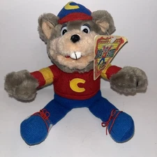 CHUCK E CHEESE Plush 1999 SHOWBIZ Figure 9” Stuffed Toy Pizza Vintage NWT!
