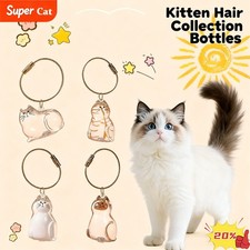 6PC Cat hair storage box pendant cat hair storage capsule keychain commemorative