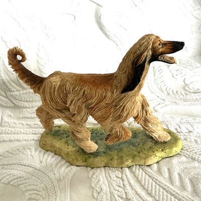 PRACHTVOLLE RETRO BORDER FINE ARTS AFGHAN HOUND HUND FIGUR VON AYRES