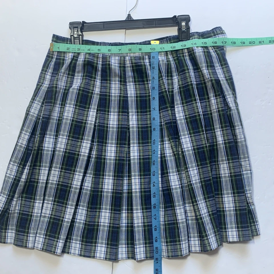 Dennis Uniforme Niñas Plisado Cuadros Falda Escolar Estilo J13 Gris Azul Foto 2 de 4