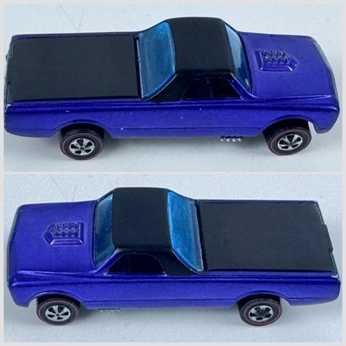 Hot Wheels Redline Purple 68 HK Custom Fleetside Painted Rear Base Nice