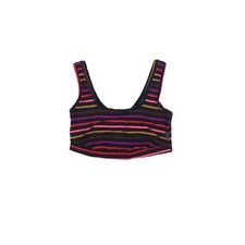 DKNY Women's Table Tops Soft Modal Logo-Stripe Bralette Multicolor Lingerie New