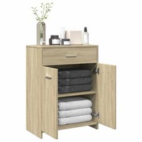 Badezimmerschrank Sonoma-Eiche 60X33X80 Cm Holzwerkstoff