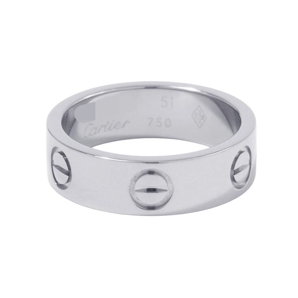 Cartier — CARTIER LOVE Ring Classic Model Size 51/#11 Classic 18K White Gold B4084751/...