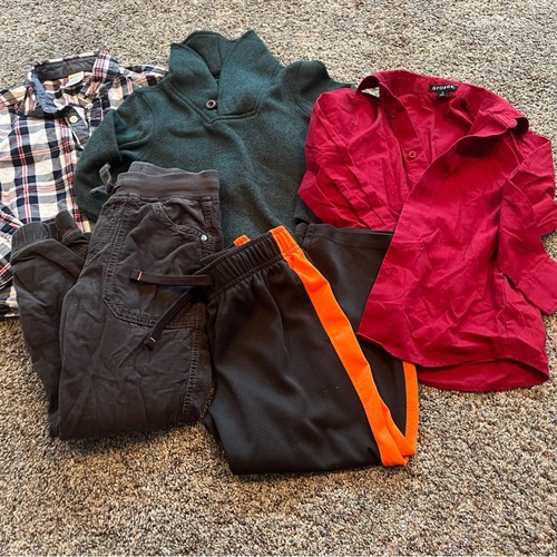 5 Piece LOT Boys Size 5 Tops & Pants Pullover Button Down - Picture 1 of 14