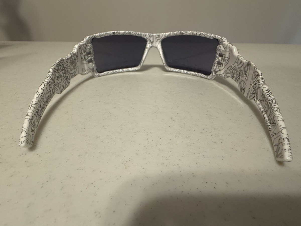Oakley Oil Rig White Print Frame Grey Lens+Box 03-492 Gen 1 Flat
