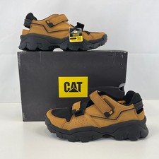 Caterpillar Deviant Leather Open Work Trainers Shoes Tan Brown size 11