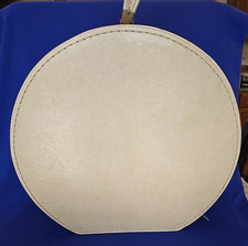 Vintage Travins Hat Box Train Luggage Suitcase Cream