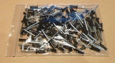 BLACK POP RIVETS (BLIND) BLACK or SILVER - ALUMINIUM HEAD/STEEL SHAFT