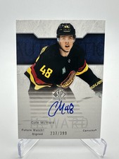 2023-24 SP Authentic Cole McWard Retro Future Watch RC Auto /399 Canucks