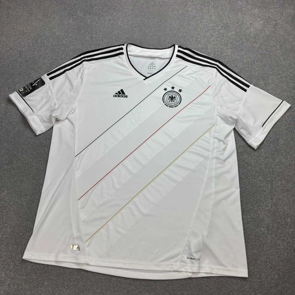 Maillot Allemagne Adulte 2XL XXL Blanc 2012-13 Adidas Football Domicile... - Photo 2/4