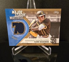 RELIC #'ed/50 🔥 MANNY MACHADO SSP 2021 Topps Update Series Game Used Gold Patch