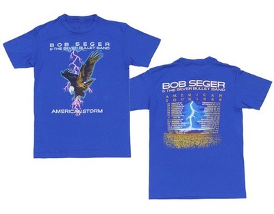 2 Sides Bob Seger American Storm Tour Shirt Royal Blue Unisex S-2345XL 1Y0355
