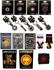 THE OFFSPRING - OFFICIAL LOGO KEYRING badge SOCKS plectrum PATCH sweatband