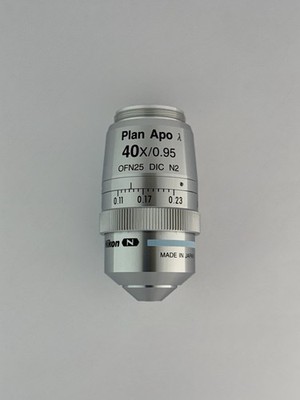 Nikon Plan Apo Lambda λ 40x/0.95 DIC N2 Microscope Objective   CFI60   OFN25