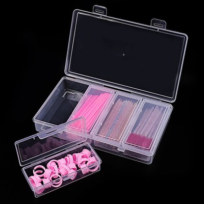 4 Grid Nail Art Tool Organizer Makeup Eyelash Extension Tool Organizer