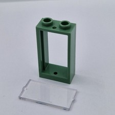 Lego 2x window pane 1x2x3 window glass 60593 60602 sand green sand green
