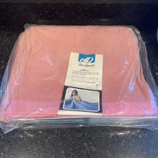 VTG 70s Lady Pepperell Vellux Miralux Pink Blanket Twin Or Double Beds MIP