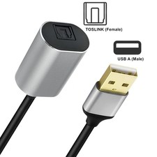 20cm USB-C Male to TOSLINK Female SPDIF Optical Audio Cable, Supports PCM Stereo