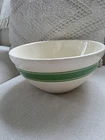 Vintage Hull Green Stripe Beehive Bowl
