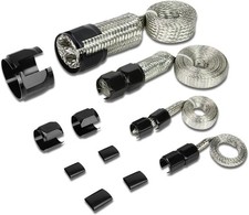 Universal Radiator Hose Sleeving Stainless Steel Braided Dress-up Hose Cover Kit Universal Radiator Hose Sleeving Stainless Steel Braided Dress-up Hose Cover Kit